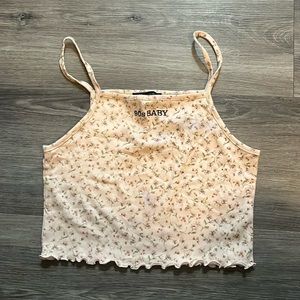 90’s baby floral crop top